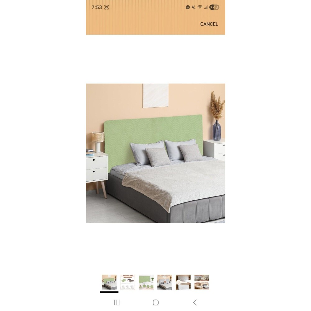 Stretch Headboard SlipCovers King Size GREEN Jacquard Dustproof Protector